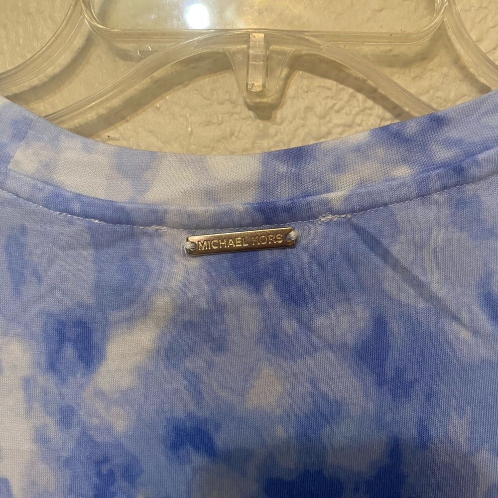 Michael Kors Blue Tie-Dye Short Sleeve Tee - Picture 4 of 5